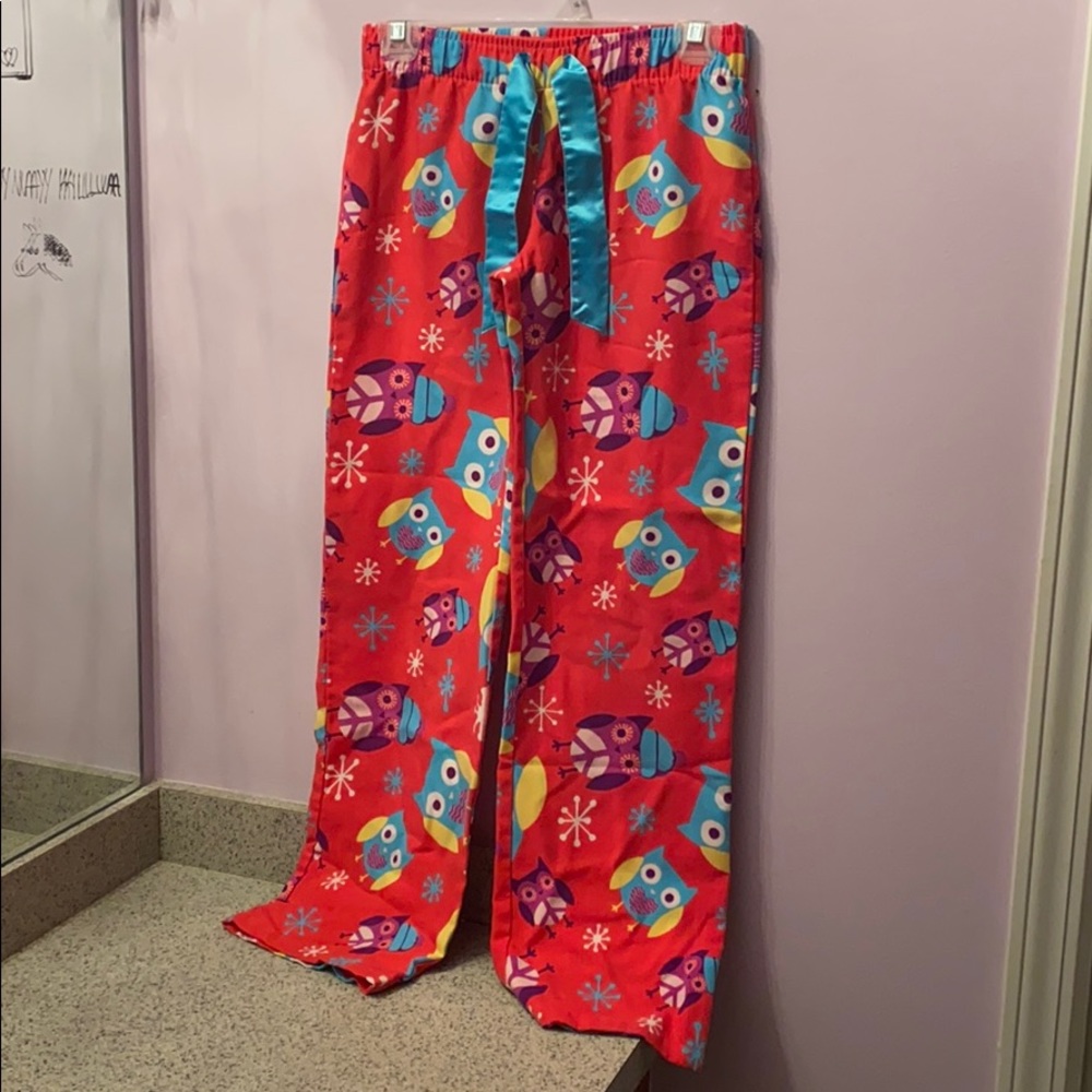 Owl print pajama pants